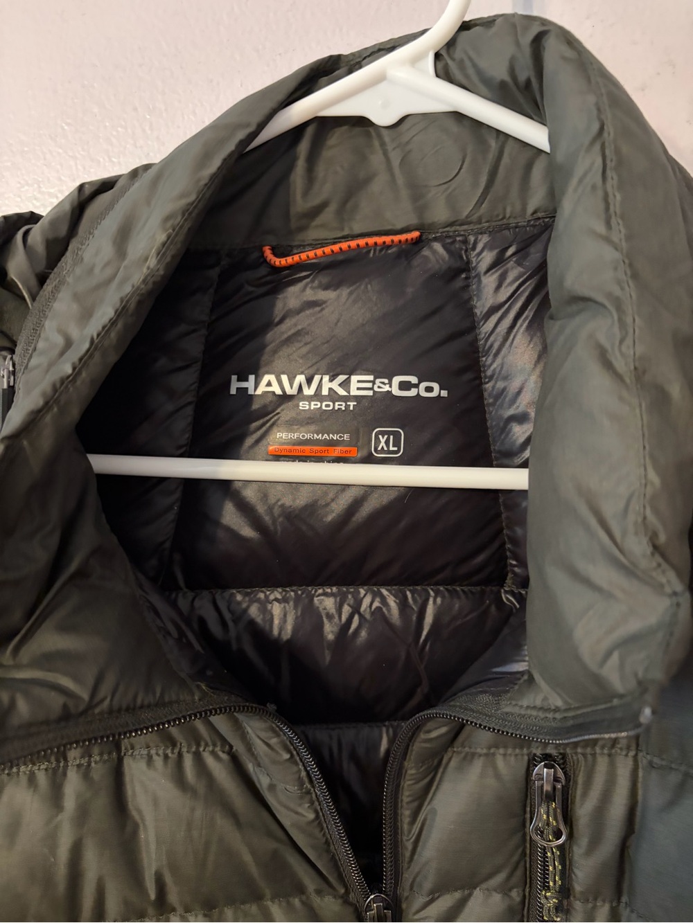 Hawk & Co Men's Olive Puffer Jacket with Hood - Picture 2 of 7